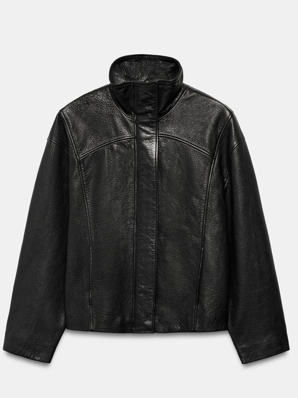 Zara Limited Edition 100% Leather Oversized Jacket
